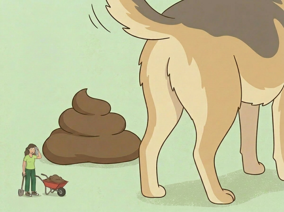 Dog poop tracker illustration